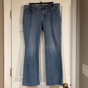 GAP 1969 9.5” Rise Flare Jeans Women's Blue Denim Size 14 Stretch